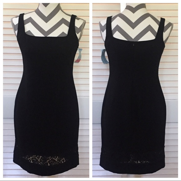*DONATED* JNY NWT LBD Little Black Dress with Lace Size 4P - Picture 1 of 3